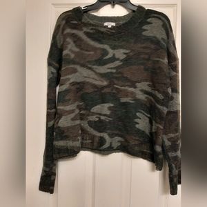Rails Perci Jungle Camo 100% Wool Long Sleeve Sweater Women's L
